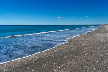 Shell Beach, San Antonio East Harbor, Rio Negro, Patagonia Argentina.