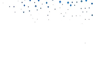 Light BLUE vector texture with playing cards.
