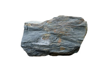 piece of Mudstone and Shale rock isolated on a white background.