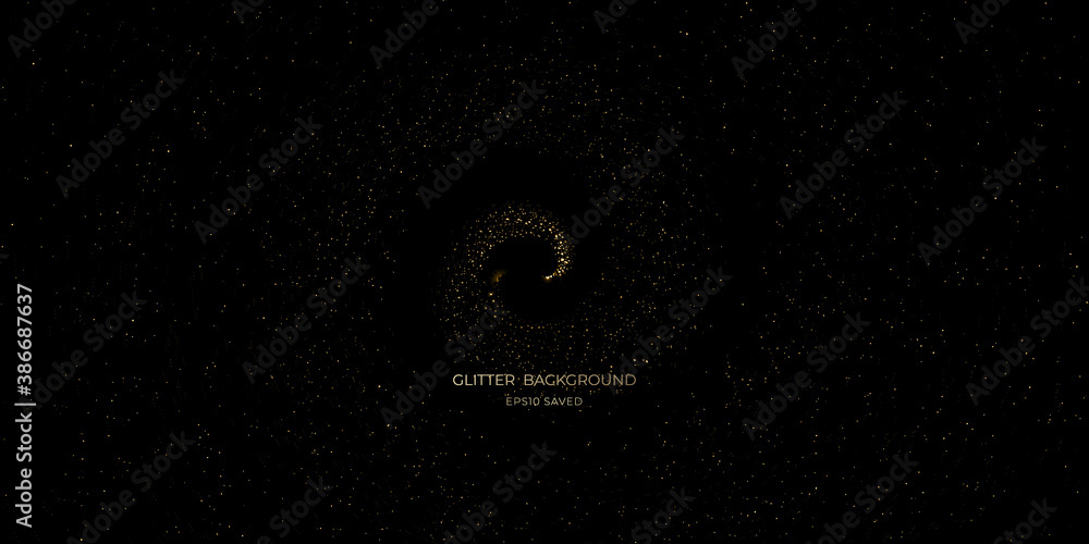 Wall mural gold stardust light, glitter background