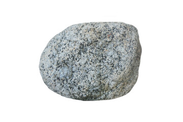 a piece of granite rock isolated on a white background.