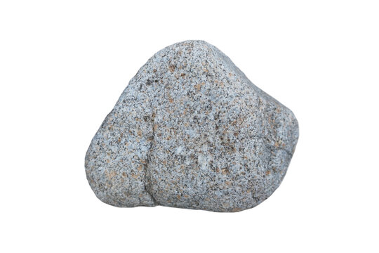 a piece of granite rock isolated on a white background.