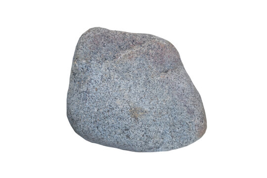 specimen of granite rock (plutonic rock) isolated on a white background. Granite is a felsic, generally equigranular, relatively light coloured intrusive rock.