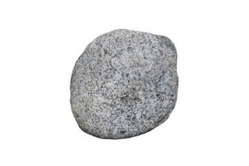 raw of Plutonic granite rock isolated on white background. Its three main minerals are feldspar,...