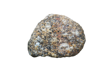 Granite rock isolated on white background. (Plutonic rock) 