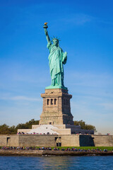 Fototapeta na wymiar Liberty Island and Statue of Liberty