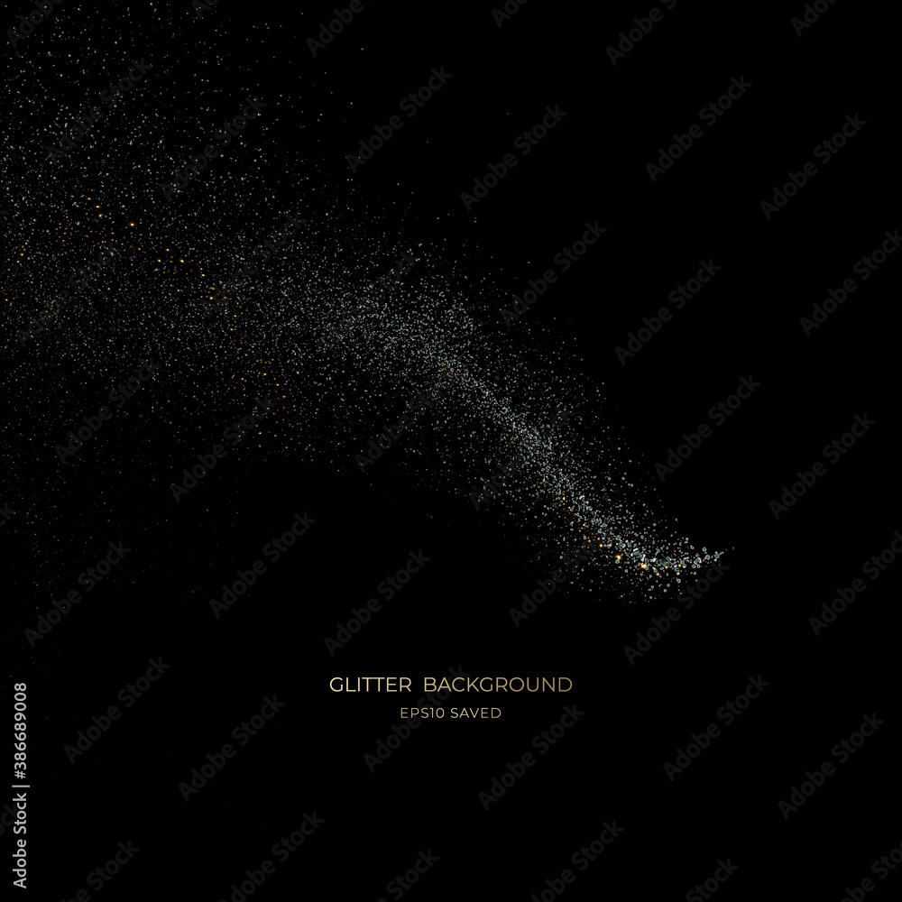 Wall mural gold stardust light, glitter background