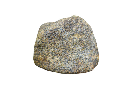 Granite is a common type of felsic intrusive igneous rock that is granular and phaneritic in texture. Granite isolated on a white background.