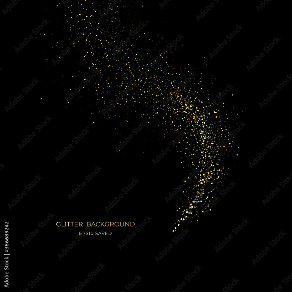 Wall mural gold stardust light, glitter background