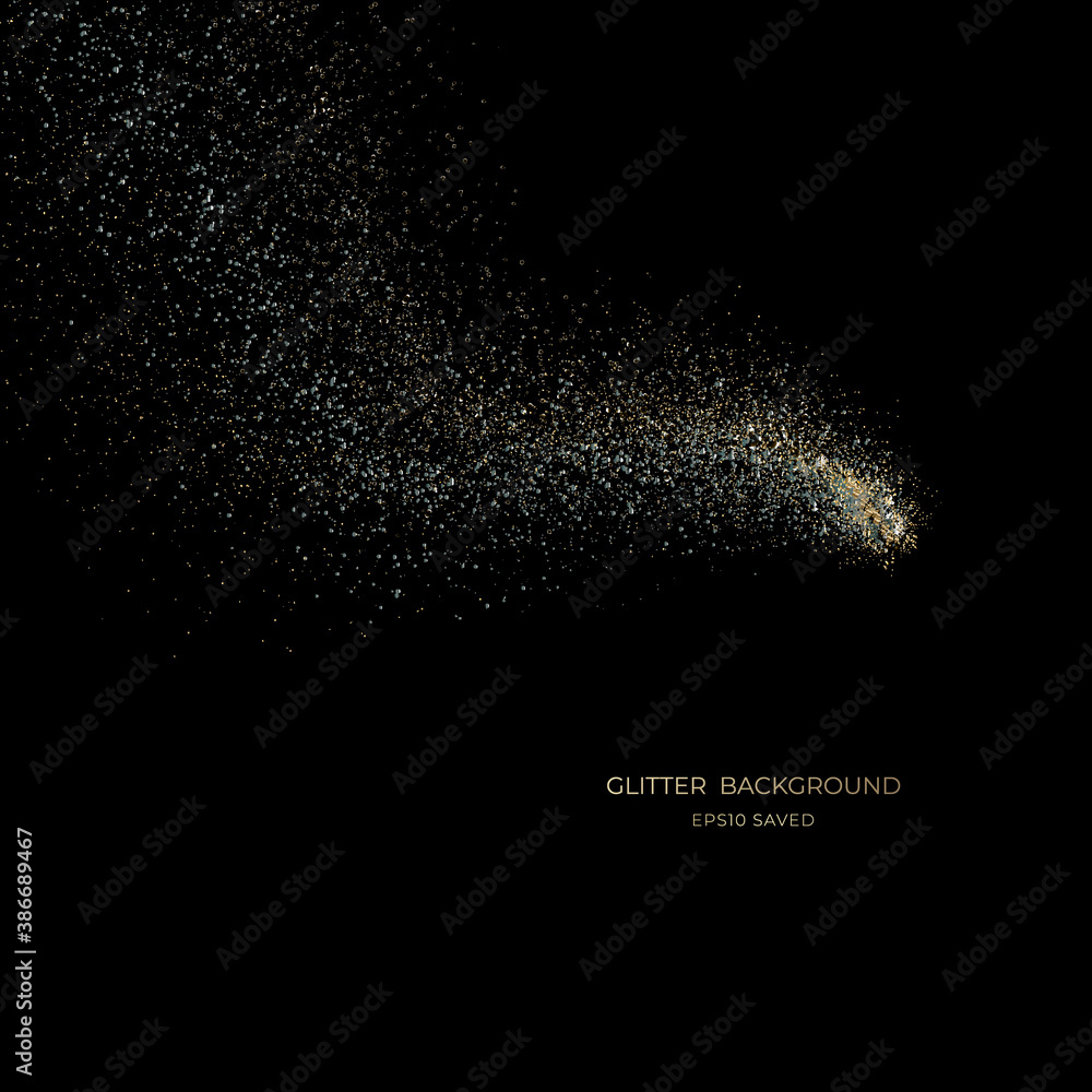 Wall mural gold stardust light, glitter background