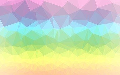 Fototapeta premium Light Multicolor, Rainbow vector abstract polygonal cover.
