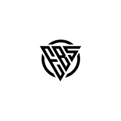 Initial letter EBS triangle monogram clean modern simple logo