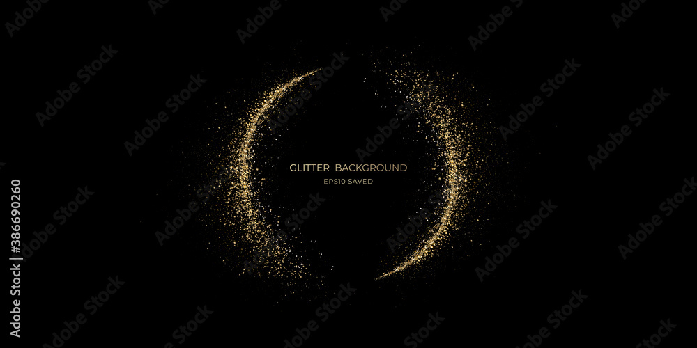 Wall mural gold stardust light, glitter background