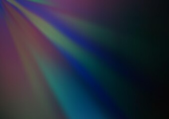 Dark BLUE vector glossy bokeh pattern.