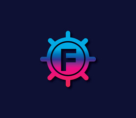 F Alphabet Locker Logo Design Concept