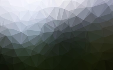 Dark Green vector low poly cover.