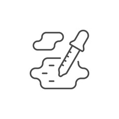 Pipette and sample line outline icon