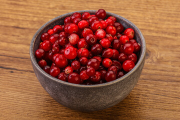 Sweet and tasty cranberry in the bowl