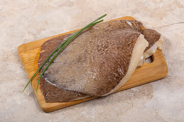Raw stingray wings fillet for cooking