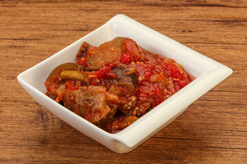 Caucasian vegan cuisine - ajapsandali with vegetables