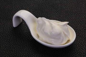 Sour cream in the bowl