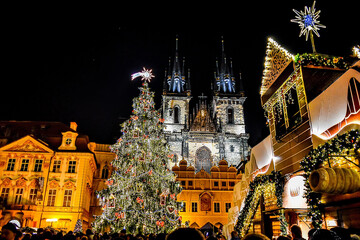 Christmas Market in Prague, Czech Republic.