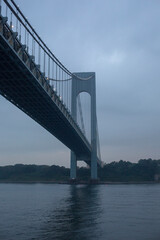 Danish Great Belt Bridge, passage under the bridge.