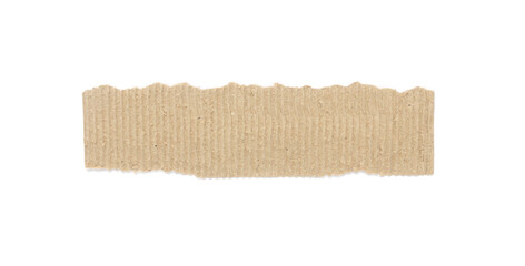 Kraft cardboard goffered. Cardboard ripped edge.