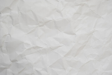 The texture of white recycle crumpled paper, copy space for text.
