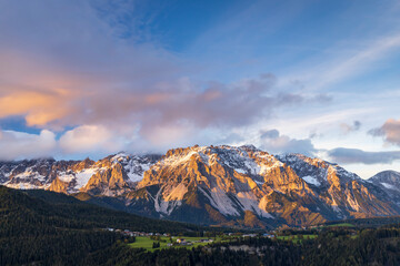 Dachstein massif at sunset, Styria, Austria