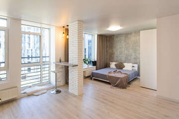 luxury studio apartment with fold down bed