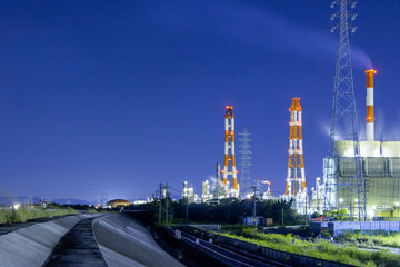 工場夜景（四日市コンビナート）
