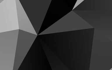 Obraz premium Dark Silver, Gray vector abstract polygonal cover.