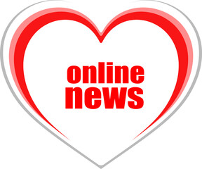 Text Online News. Press concept