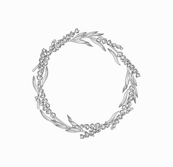 frame made of flowers