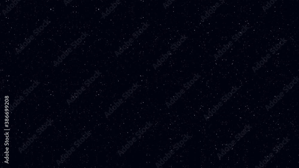 Poster night starry skies with twinkling star particle blinking stars fast moving motion loop background. s