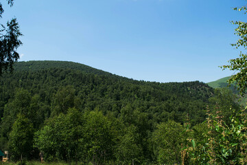 Fototapeta na wymiar Mountain view. Mountains of the North Caucasus in summer