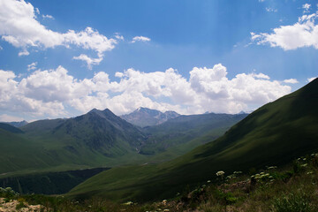 Mountain view. Mountains of the North Caucasus in summer