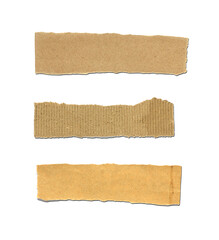 Kraft cardboard goffered. Cardboard ripped edge.