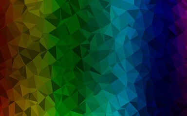 Obraz premium Dark Multicolor, Rainbow vector abstract polygonal texture.