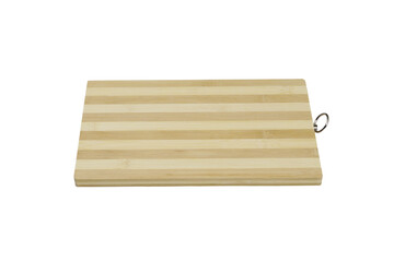 wooden chopping board isolated on white background with clipping path