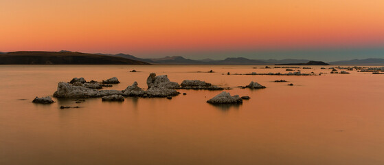 Mono lake at sunset