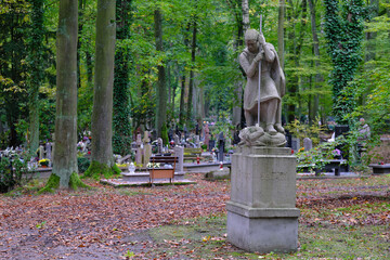 Central Cemetery in Szczecin (Poland). One of the largest necropolises in Europe - obrazy, fototapety, plakaty