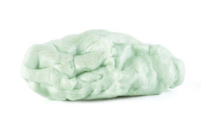 green chewing gum isolated on white background
