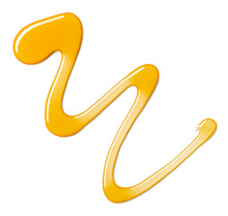 Honey isolated on white background, from above