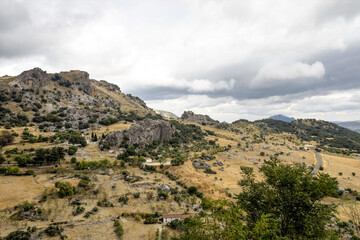 Fototapeta na wymiar Landscape of Sierra de Grazalema natural park, Cadiz province, Andalusia, Spain.