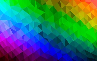 Obraz premium Dark Multicolor, Rainbow vector abstract mosaic pattern.