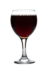 red wine glass isolated on white background