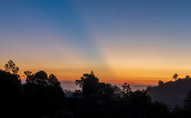 Beautiful Scenic Northern California Sunrise in Belmont, California