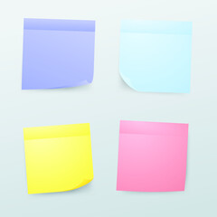 Fototapeta premium Vector illustration. A set of mockup stickers for posts.